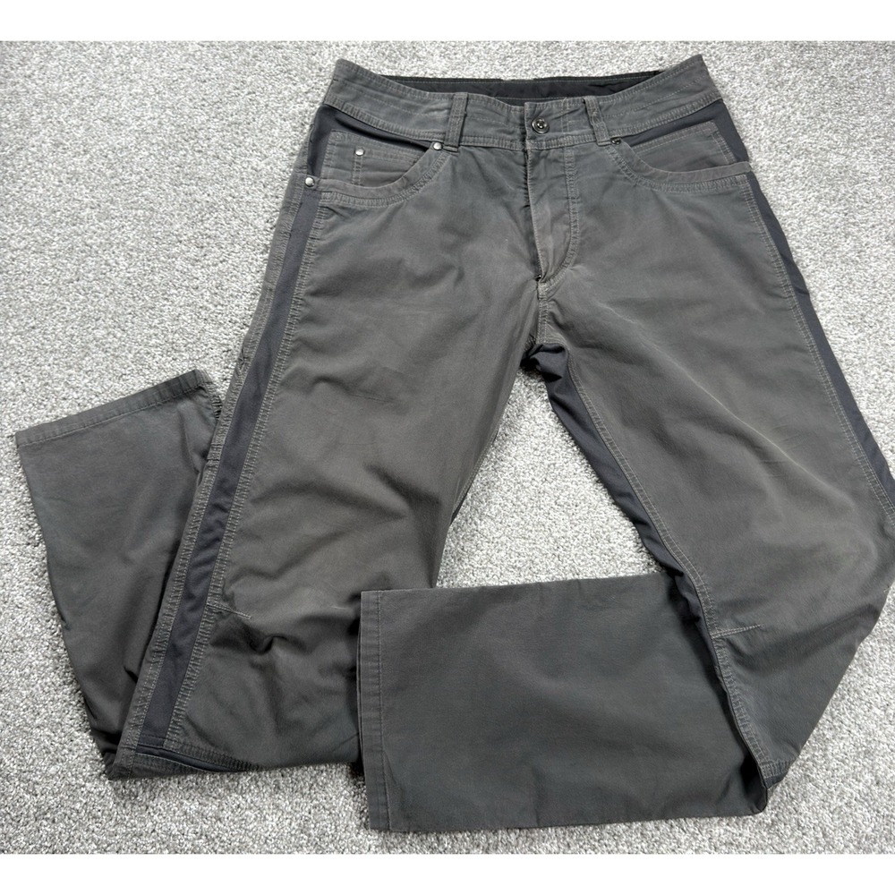 KUHL Radikl Pants Men's 33x34 Gray Hiking Trail Stretch Outdoor Exoskeleton